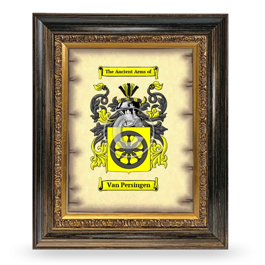 Van Persingen Coat of Arms Framed - Heirloom